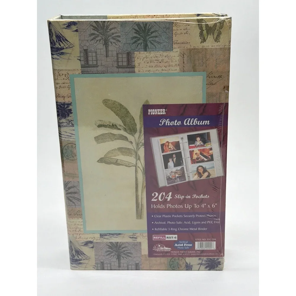 Pioneer Photo Album 204 Pockets 4x6 Botanical Butterfly Vintage 3-Ring STC-204